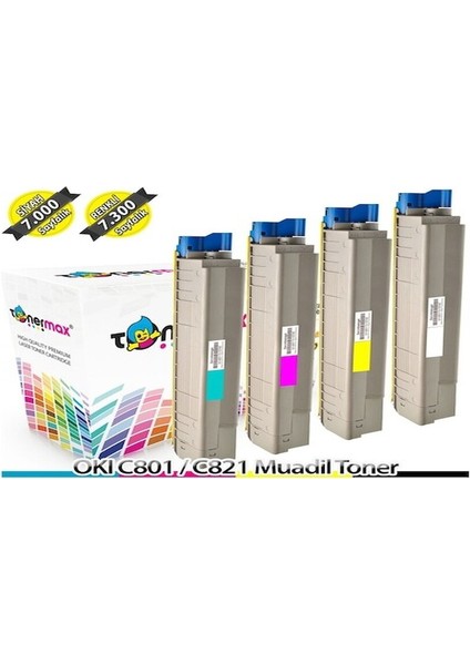 Oki C821 Uyumlu Toner Takım