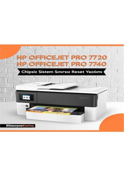 Officejet Pro 7720- 7740 Serisi Chipsiz Sistem Sınırsız Reset