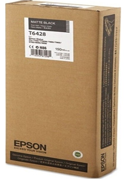 T6428 Mat Siyah Mürekkep Kartuşu