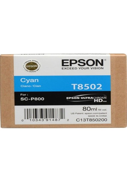 T8502 C13T850200 Mavi Kartuş