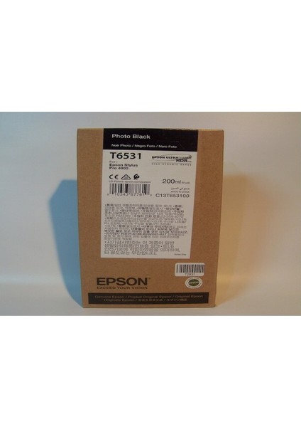 T6531 Photo Black Kartuş 200ML *2021 * 2021