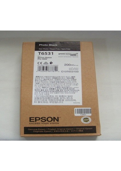 T6531 Photo Black Kartuş 200ML *2021 * 2021 fiyatları