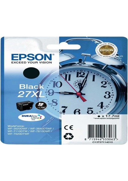 27XL T2711 T27114020 Siyah Kartuş.wf 3620DWF