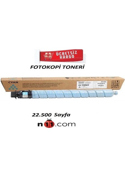 Aficio MP-C6003 Mavi Fotokopi Toneri 841856