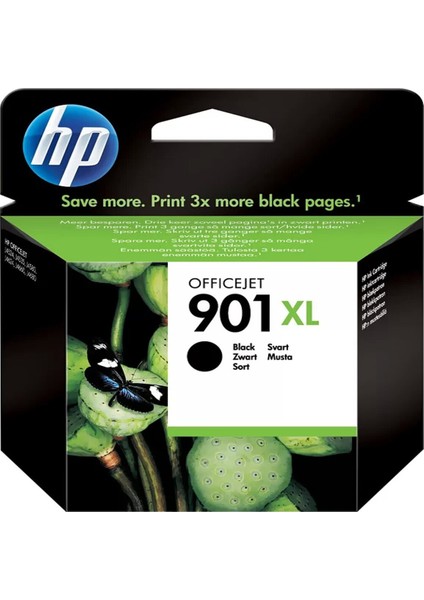 CC654AE 901XL Siyah Mürekkep Kartuş 700 Sayfa Yüksek Kapasite (4500 J4580 J4660)