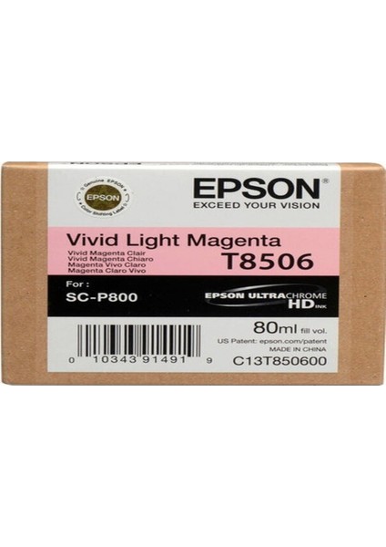 T8506 C13T850600 Açık Kırmızı Kartuş