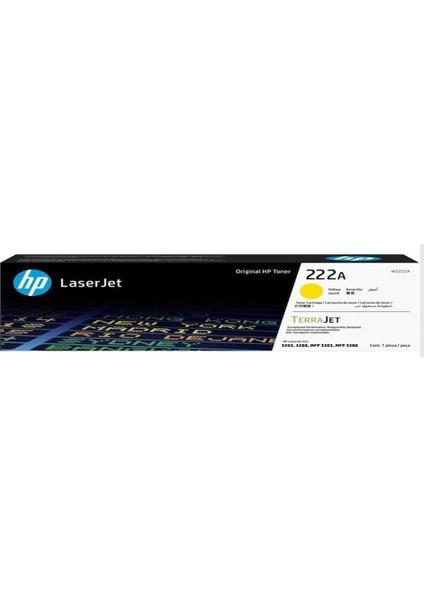 Hp 222A Yellow Sarı 1.200 Sayfa Toner W2222A