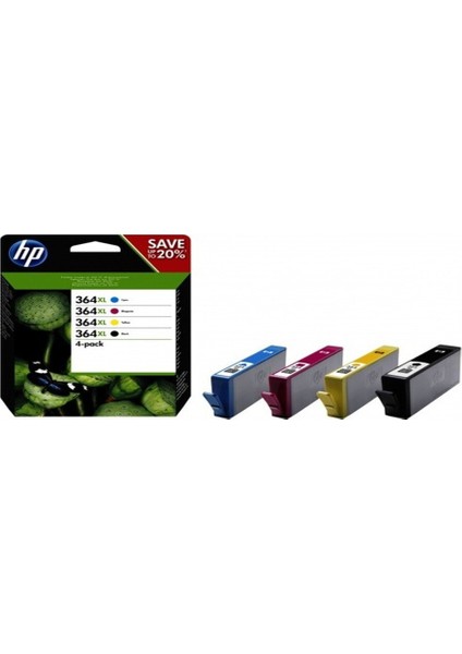Photosmart B109F Uyumlu 364XL 4 Lü Set Kartuş
