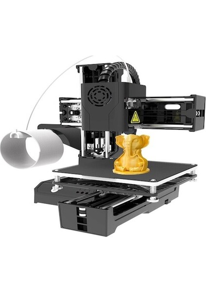 K9 Çocuklar Için Mini Masaüstü 3D Yazıcı Siyah