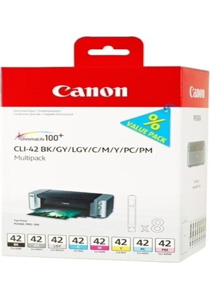 Clı-42 Black-Cyan-Magenta-Yellow Siyah-Mavi-Kırmızı-Sarı Mürekkep Kartuş
