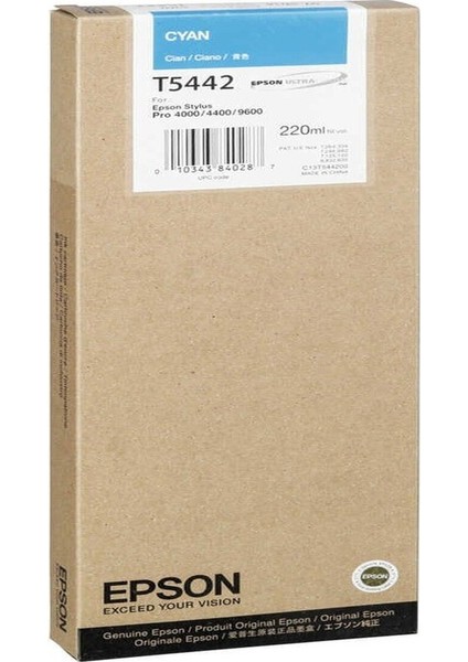 T5442 C13T544200 Mavi Kartuş.pro 4000