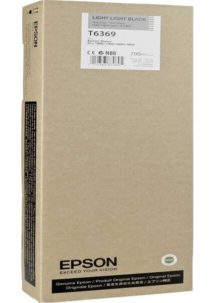 T6369 C13T636900 Açık Açık Siyah Kartuş Pro 9700