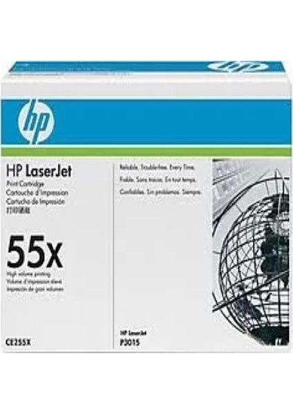 CE255X (55X) Sıyah Yuksek Kapasıtelı Toner 12.000 Sayfa