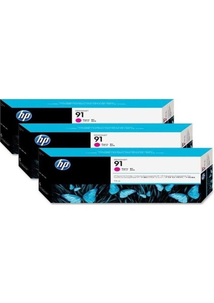91 C9484A Kırmızı Kartuş 3'lü Paket