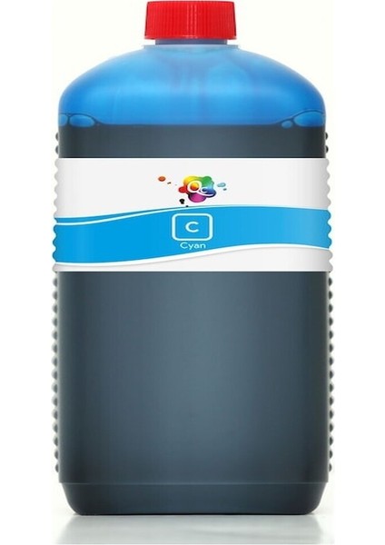 Canon Bjc 2010 Uyumlu Yazıcı Mürekkebi 1000ML C Cyan Mavi Dye
