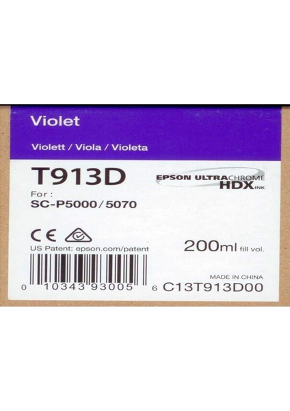T913D Violet Kartuş Surecolor Sc P5000 / Sc P7000
