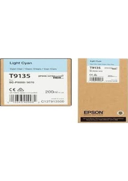 T9135 C13T913500 Açık Mavi Kartuş