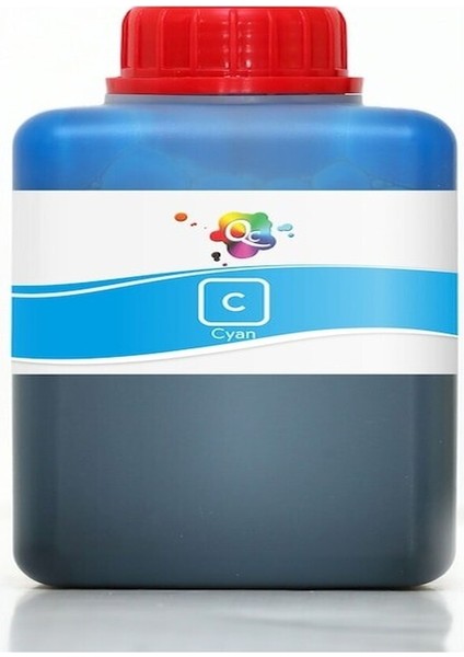 Canon Bjc 2114 Uyumlu Yazıcı Mürekkebi 500ML C Cyan Mavi Dye