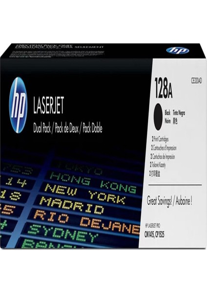 CE320AD (128A) Sıyah 2 Lı Paket Toner 2.000 Sayfa