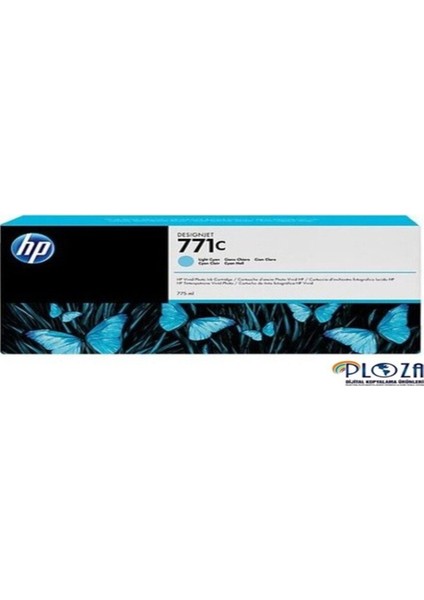771C Light Cyan 775ML Plotter Kartuşu B6Y12A Yeni Tarih