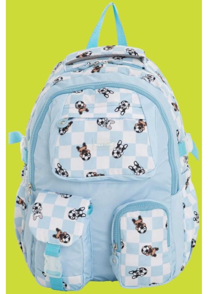 Unisex Su Geçirmez Damalı Renkli Sırt Çantası Okul Çantası