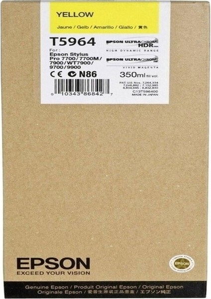 T5964 C13T596400 Sarı Kartuş Stylus Pro Wt 7900