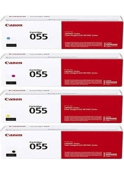 Canon CRG-055 Siyah-Mavi-Sarı-Kırmızı Toner 3013C002
