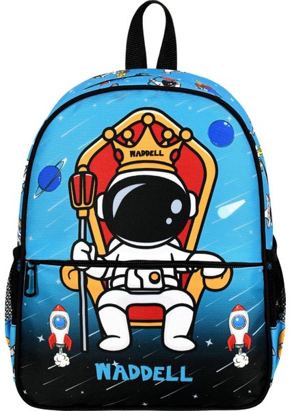 Lisanslı Astronot Desenli Mavi Anaokul Kreş Sırt Çantası modelleri