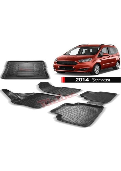 Ford Courier Paspas Bagaj Havuzu 3D Rizline Havuzlu Set 2014-