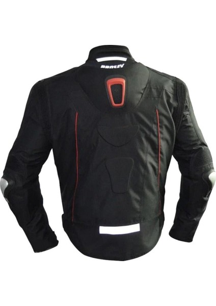 Motosiklet Montu Reflektörlü 4 Mevsim Maxdura Kumaş Hörgüçlü Model Motor Mont Siyah fiyatları