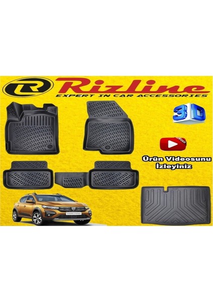 Sandero Stepway Comford 3D Paspas+Bagaj Havuz 2021- Set Rizline N11.7757