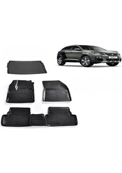 Peugeot 3008 3D Paspas ve Bagaj Havuzu 2016-2022 Arası 3D Paspas ve Alt Bagaj Havuzu