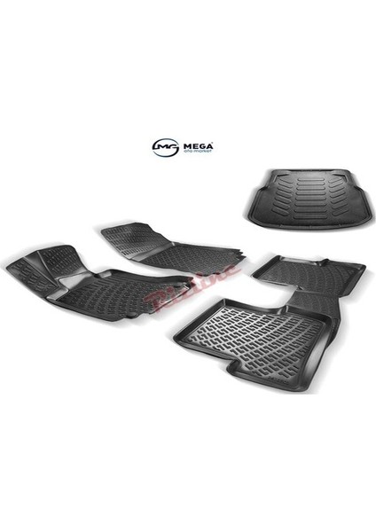 Mercedes C Serisi W204 Paspas Bagaj Havuzu 3D Rizline Plastik Set fiyatları