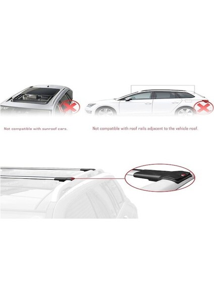 Vauxhall Combo E 2019-2023 Arası Ile Uyumlu Fly Model Ara Atkı Tavan Barı Gri fiyatları