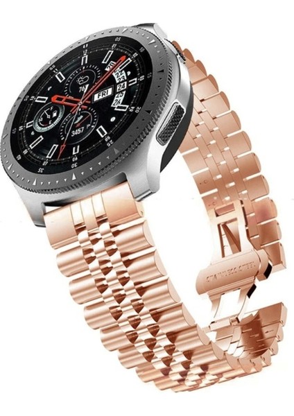 20 mm Universal Rolex Stil Paslanmaz Çelik Kordon Akıllı Pim Rose Gold