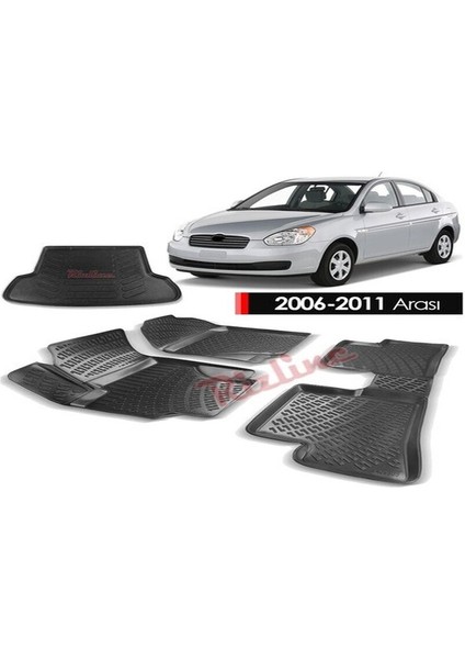 Hyundai Accent Era Paspas Bagaj Havuzu 3D Rizline Set 2006-2011