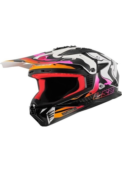 Fast 2 Wash Cross Kask Beyaz - Pembe - Siyah Xl