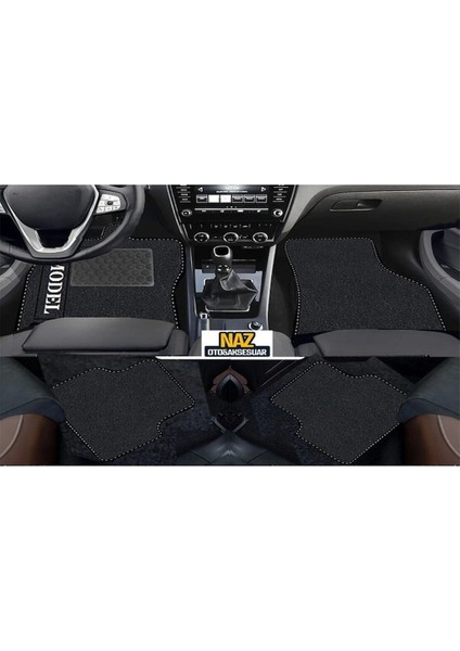 Hyundai Santafe cm 2006-2010 Siyah Halı Siyah Kenar Petek Topuk