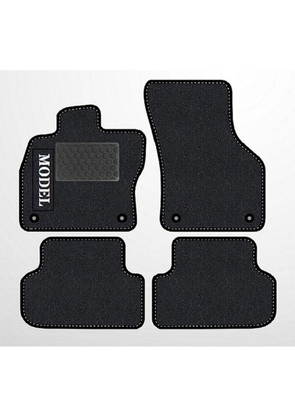 Hyundai Santafe cm 2006-2010 Siyah Halı Siyah Kenar Petek Topuk
