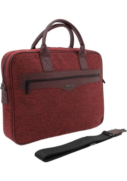 Kumaş Evrak Çantası - Bordo