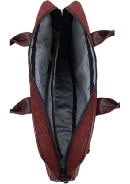 Kumaş Evrak Çantası - Bordo indirimleri