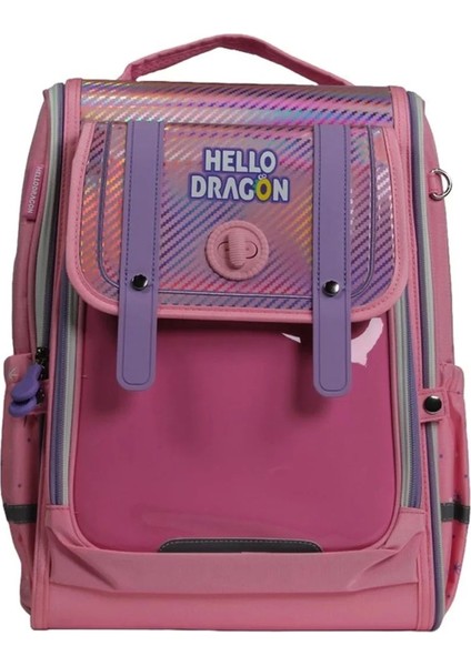 Hello Dragon Okul Çantası Model 1 Pink HD-CN0001