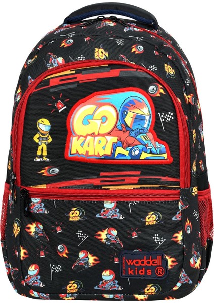 Lisanslı Go Kart Deri Nakış Desenli Erkek Çocuk Ilkokul Sırt Çantası ve Beslenme Çantası modelleri