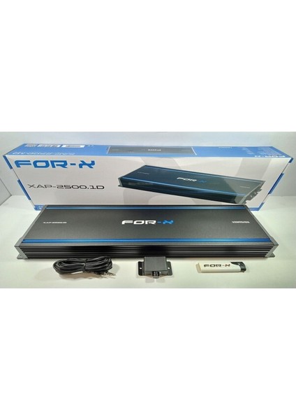 Mono Amfi + For-X Çakmak 2500RMS For-X XAP-2500.1D Bass Anfisi Bass Kontrollü Mono Anfi