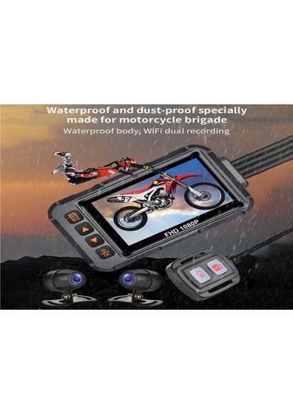 SE65 Çift 1080P Su Geçirmez Hd Motosiklet Dvr, Destek Wifi / Gps / Bisiklet Videosu fiyatları