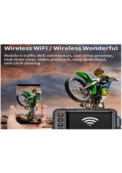 SE65 Çift 1080P Su Geçirmez Hd Motosiklet Dvr, Destek Wifi / Gps / Bisiklet Videosu indirimleri