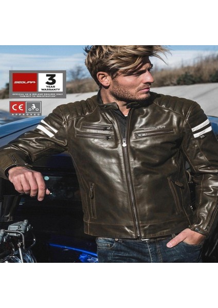 Segura Funky Retro Deri Motorcu Montu - Kahverengi