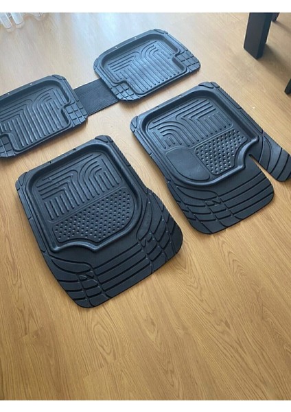 3D Havuzlu Paspas Siyah 5 Parça Üniversal Tüm Araçlar Için Uyumlu fırsatları