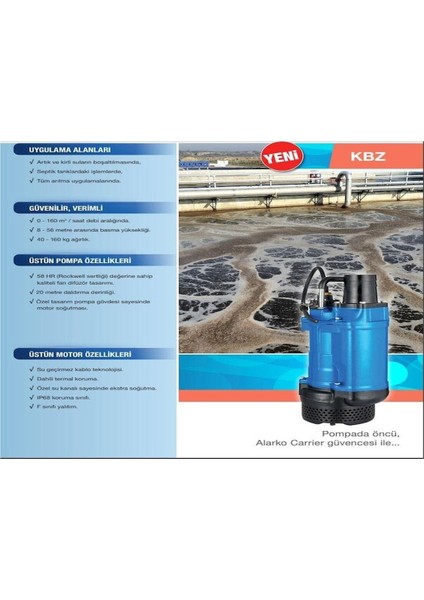 Kbz 21,5 - 2 Hp - 380V Endüstriyel Tip Drenaj Dalgıç Pompa 2\"