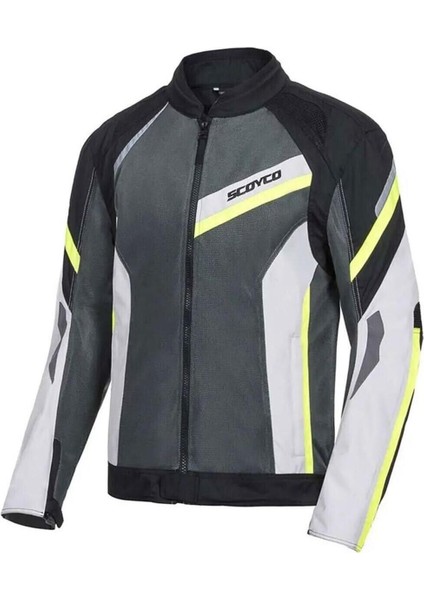 JK100 Kısa Spor Kesim Motosiklet Montu Sarı